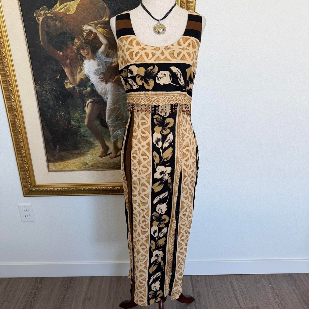 Vintage Boho Beaded Summer Dress - Picture 1 of 6